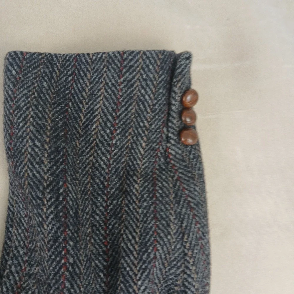 VTG Harris Tweed Baskin‎ 40R Mens Blazer 21x30 Herringbone FLAW
